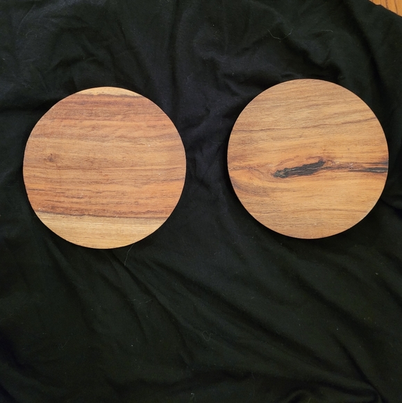 Threshold Sheesham wood cupholders (2) - Picture 1 of 6